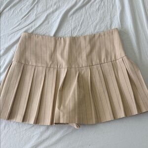 Zara Tan Striped Skirt